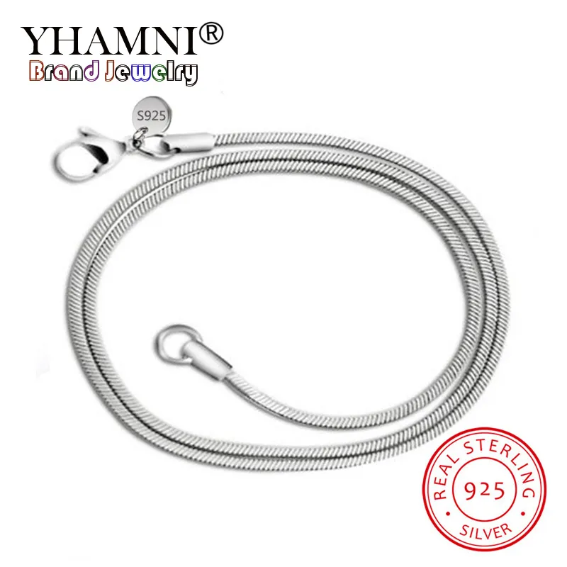 Yhamni Originele Solid 925 Silver Snake Collier voor Vrouw Mannen 16-24 Inch Lange Verklaring Ketting Sieraden Groothandel YN192
