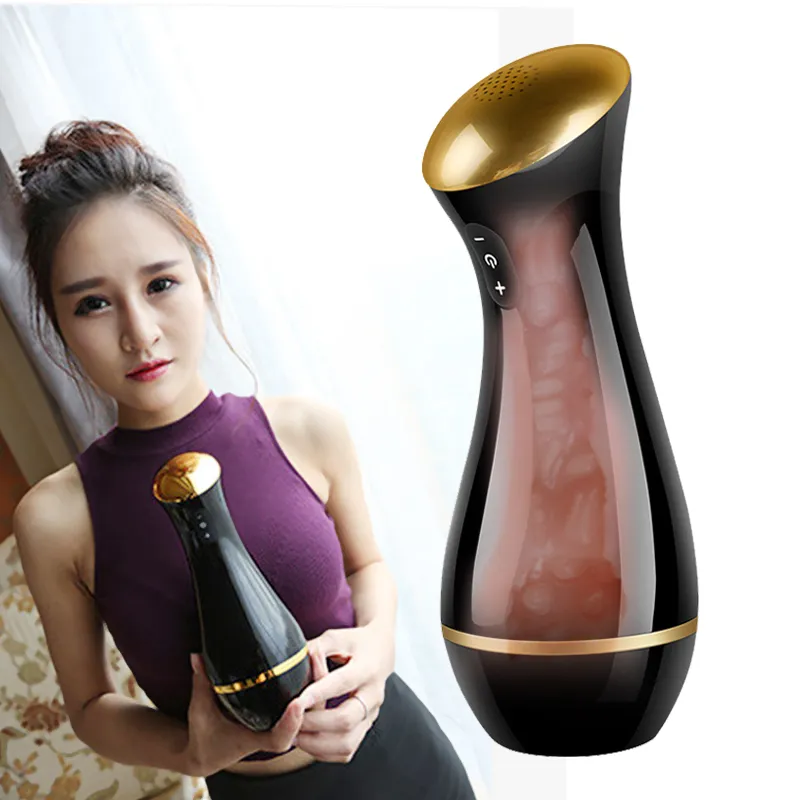 Male Masturbator With Suction And Vibration Realistic Silicone_voghion.com
