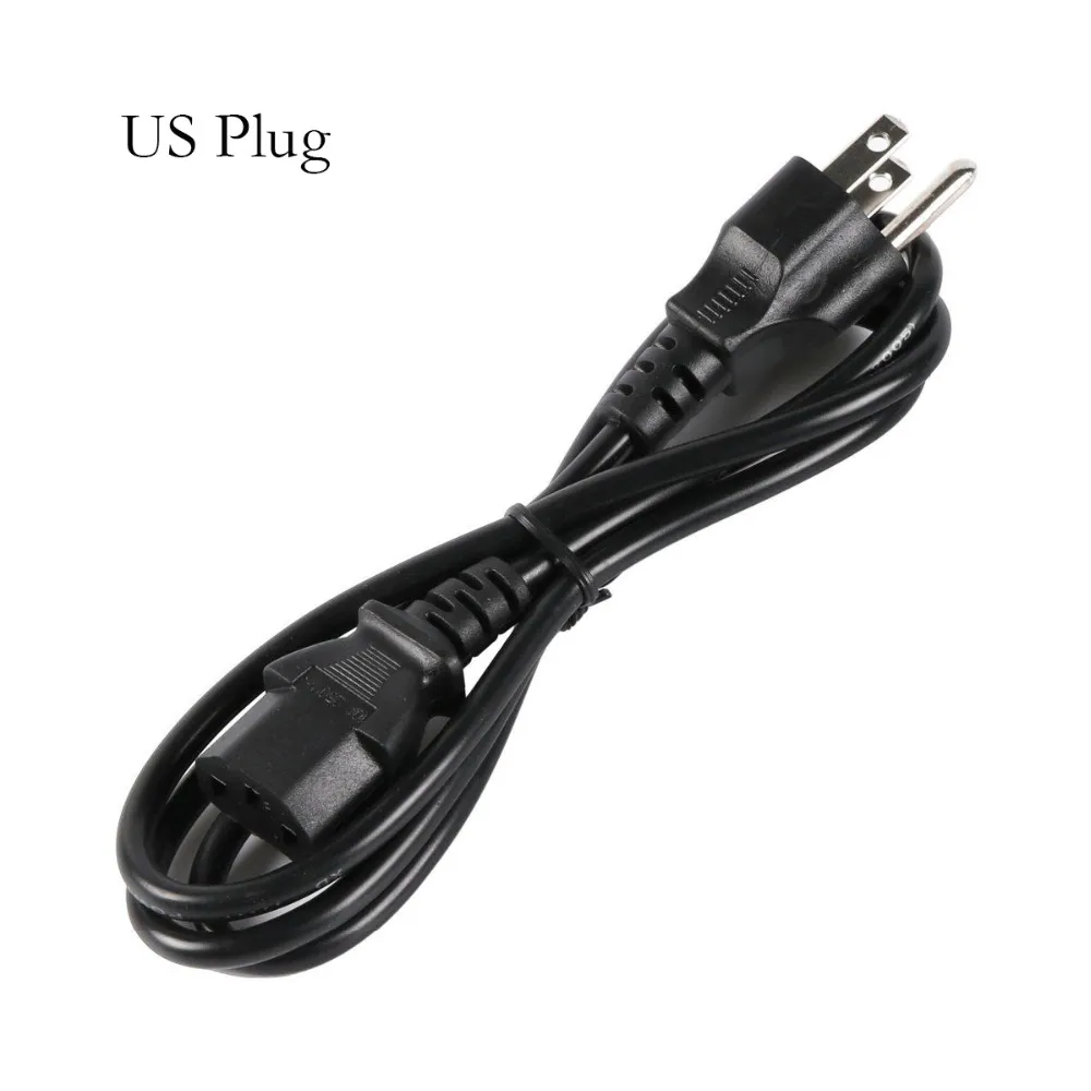 1,2 M 3 broches EU US AU UK Plug ordinateur PC cordon d'alimentation secteur câble adaptateur pour imprimante Netbook ordinateurs portables joueurs de jeux caméras Europe Powe Plugs