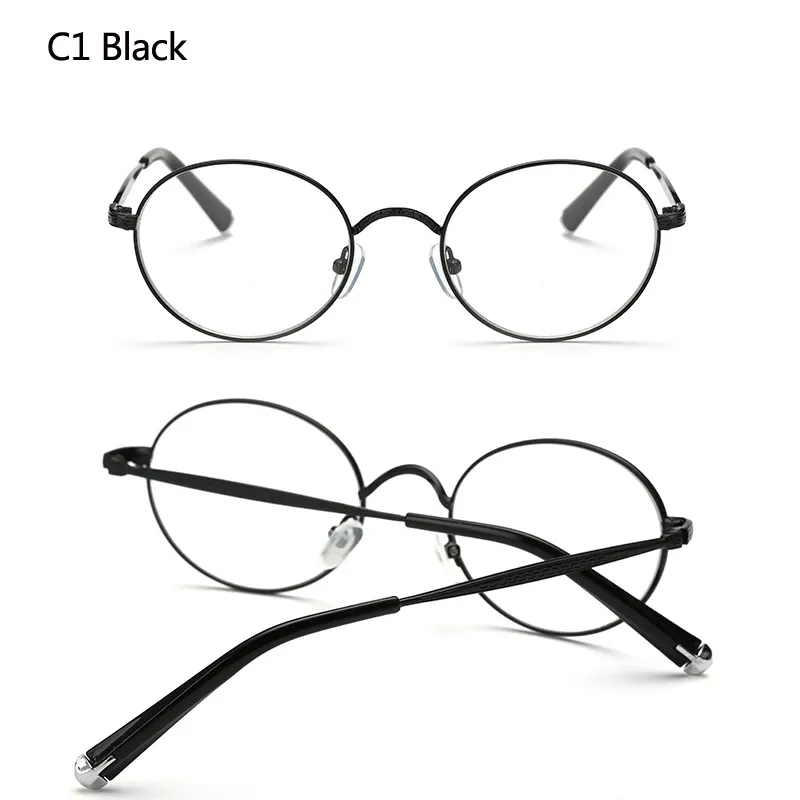 Moda: montura de gafas redondas Retro para mujer, montura grande de marca para mujer, monturas de gafas transparentes de Metal dorado para hombre, gafas ópticas, gafas oculos