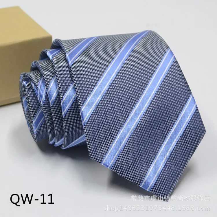 Mens Plaid Polyester Ties for Men Brand Neckwear Business Suit Tie Polyester 1200 Needle Wedding Jacquard Striped Tie Polyester SI197O