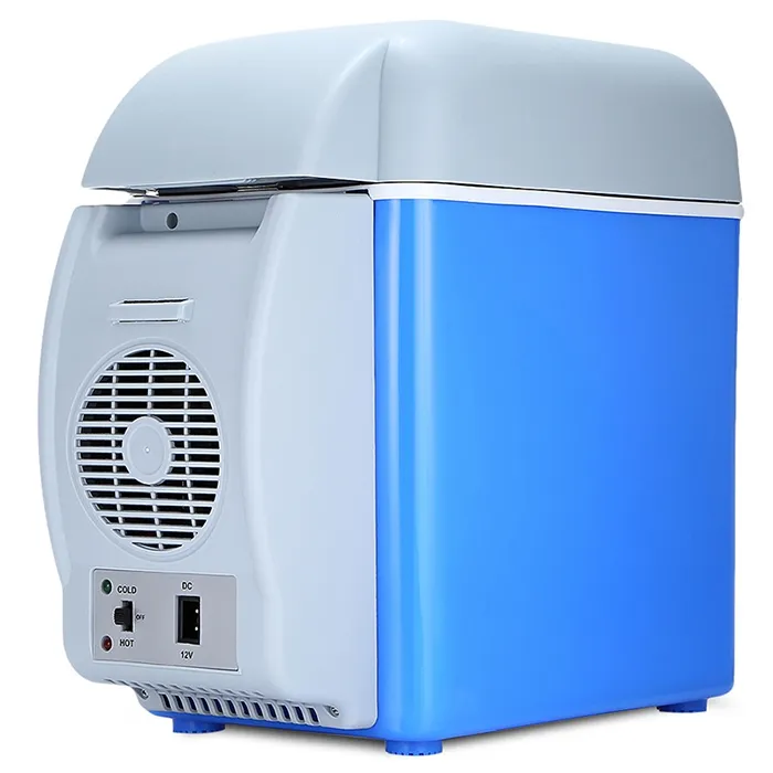 Great Cooling System / Lightweight Design / Auto Magnetic Lock Portable Car Hot / Cold Refrigerator with Three Holes 7.5L