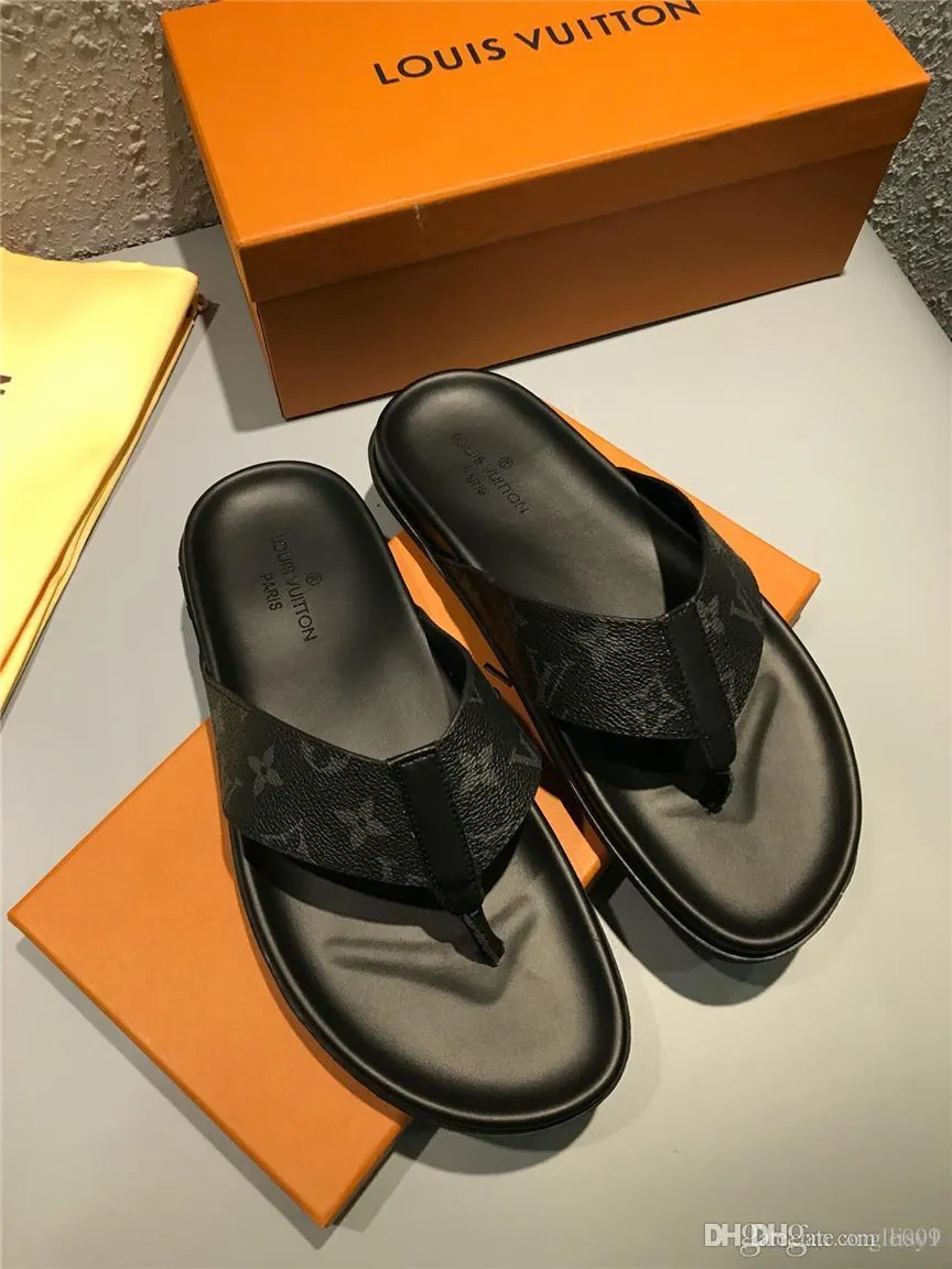 Compra Iduzi Diseñador Verano Zapatillas Para Hombre De Alta Calidad De  Cuero Hecho A Mano Antideslizante Zapatillas De Hombre Marcas De Lujo Zapatillas  Abiertas Para Hombres Playa Abierta Barato | Entrega Rápida