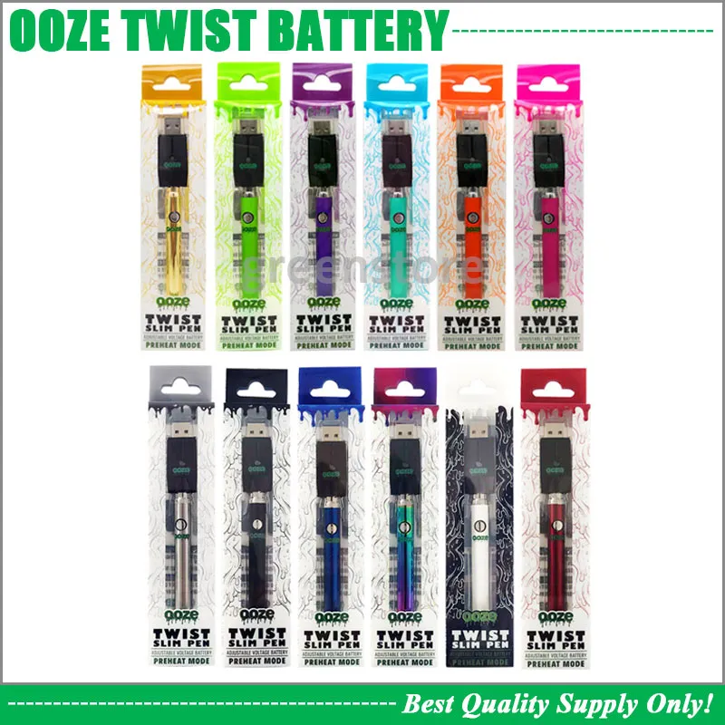 Premium Ooze Battery Slim Pen Bootm Twist Adjustable Voltages Preheat