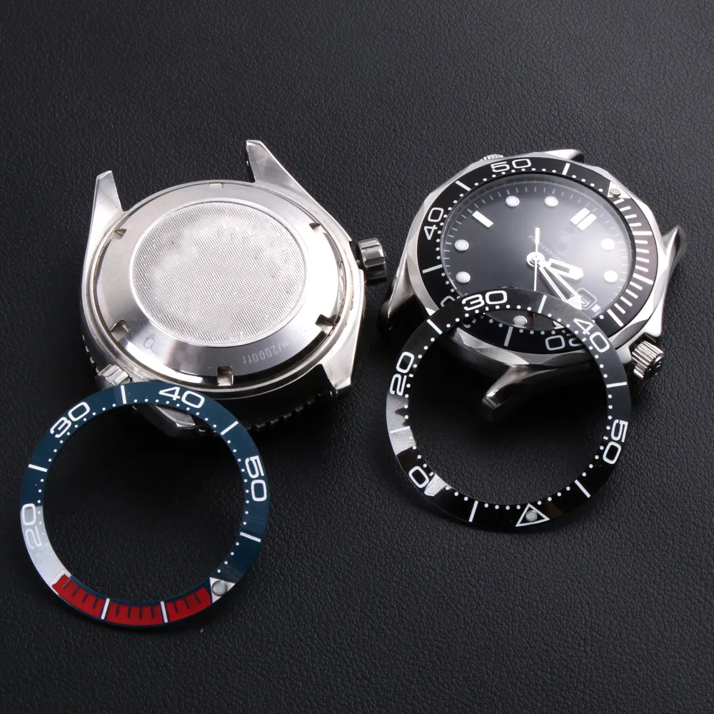 38-30 5mm 40-32mm Black Gold Blue Orange Ceramic Bezel Insert For 40mm Dial for Omega 300 Man Watch Face Watches Substituir Accessori285o