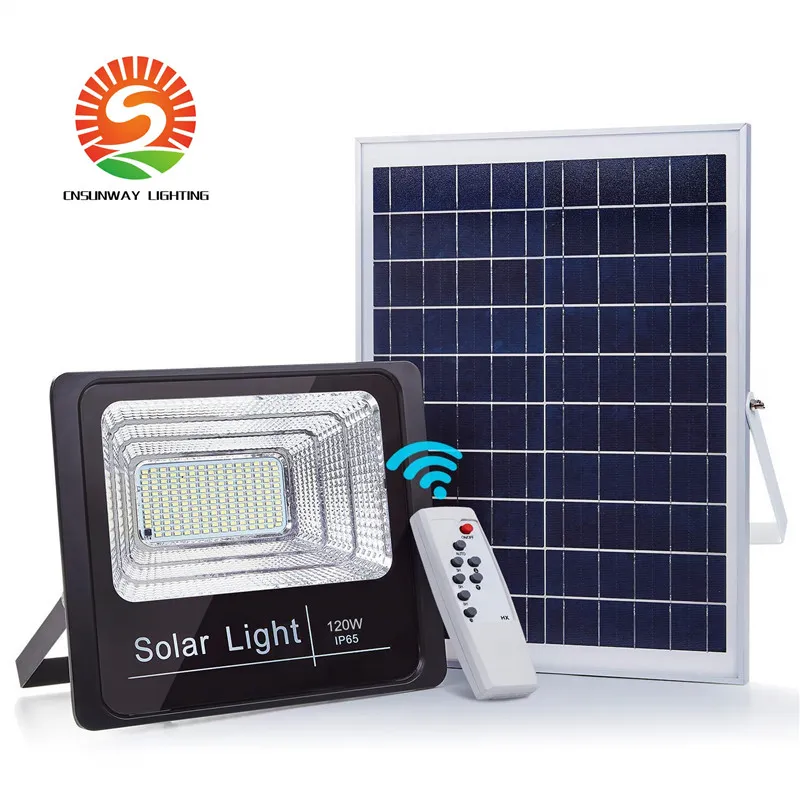 40 W Güneş Enerjili Sokak Sel Işıkları, 90 LEDs 2500 Lümen Açık Su Geçirmez IP65 için Uzaktan Kumanda ile Güvenlik Aydınlatma Yard