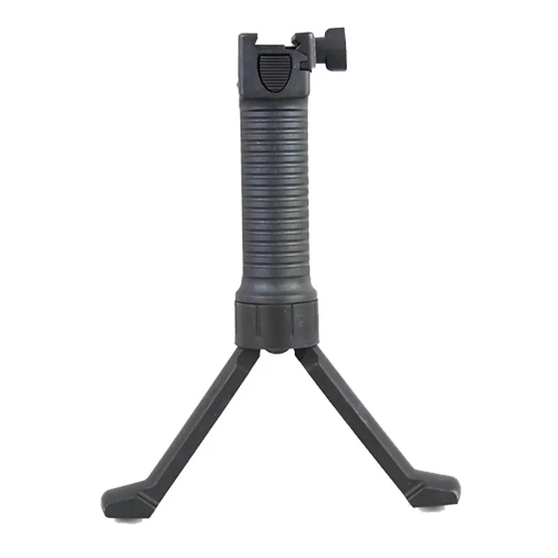 Tactical Ergonomic Rail Vertical Fore Grip with Retractable Spring Loaded Bipod