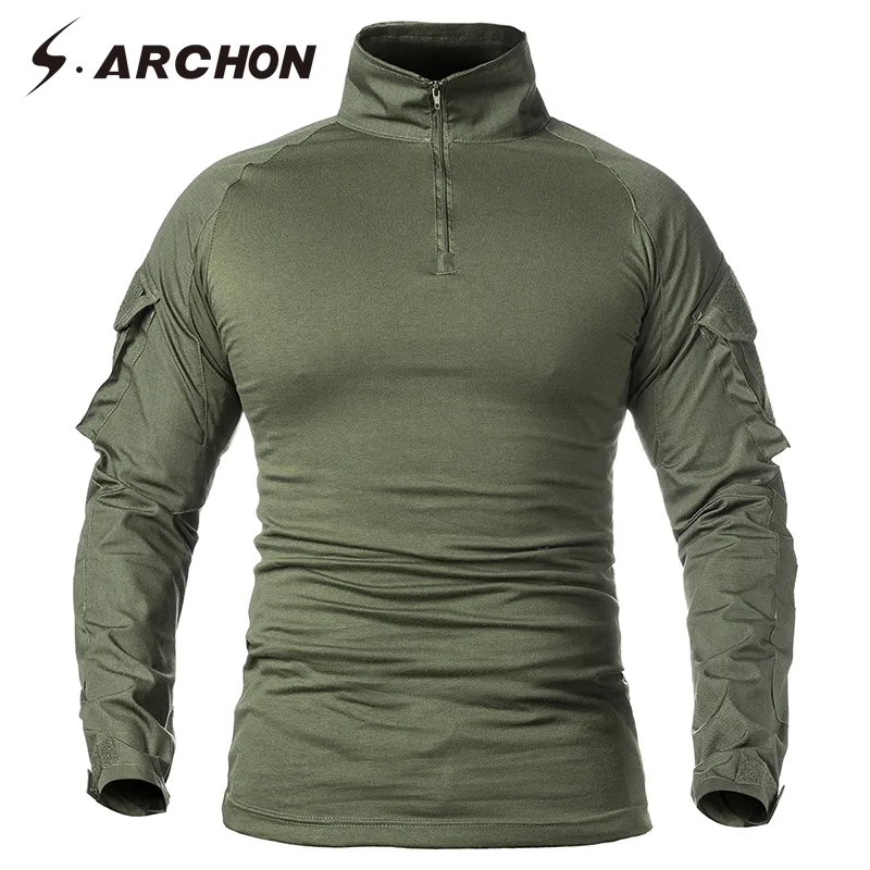 Tactical Long Sleeve T Shirt Men SWAT Soldier Combat Uniform Shirts Fitness Breathable Paintball Army T-Shirt
