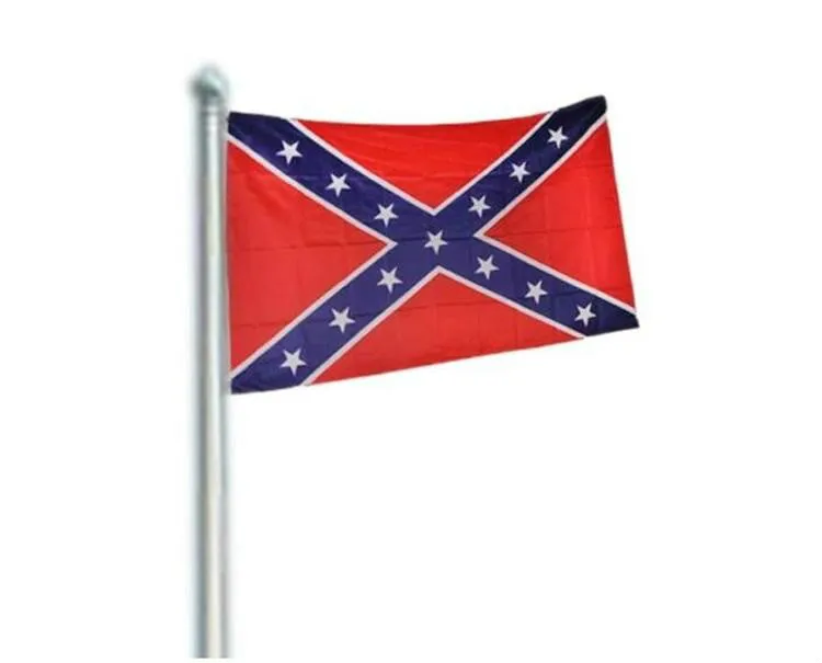 Confederate Rebel Civil War Flag Battle Flaggor Två sidor Tryckta National Polyester 90x150cm