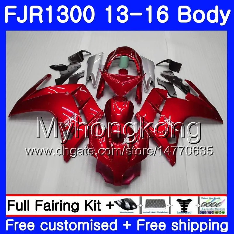 Kit för Yamaha FJR1300 A FJR1300A FJR1300 13 16 247HM.0 FJR-1300A FJR 1300 13 14 15 16 FJR-1300 2013 2014 2015 2016 Fairing Top Factory Red