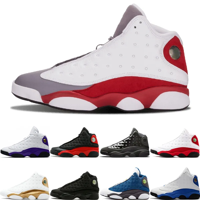 Scarpe da basket Grey Toe 13 13 Lakers Rivals berretto e abito gatto nero Chicago Hyper Royal oliva Scarpe da ginnastica sportive da uomo taglia 7-13