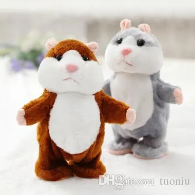 Hot Sell Talking Hamster Talk Sound Record Repeat Hamster Fylld Plush Animal Kids Child Toy Talking Hamster Plysch Leksaker Julklappar