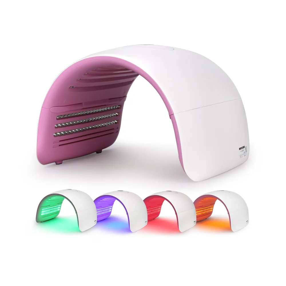 2019 Maschera per fototerapia a LED pieghevole a 4 colori Terapia della luce PDT per il ringiovanimento della pelle sbiancamento della pelle strumento spa per la cura della pelle del viso e del corpo