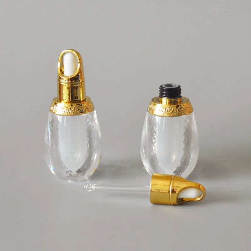 10ml Retro Clear Bottle Tattoo Essence Oil Pump Bottle Piccolo contagocce per olio Profumo Contenitore cosmetico acrilico F3263