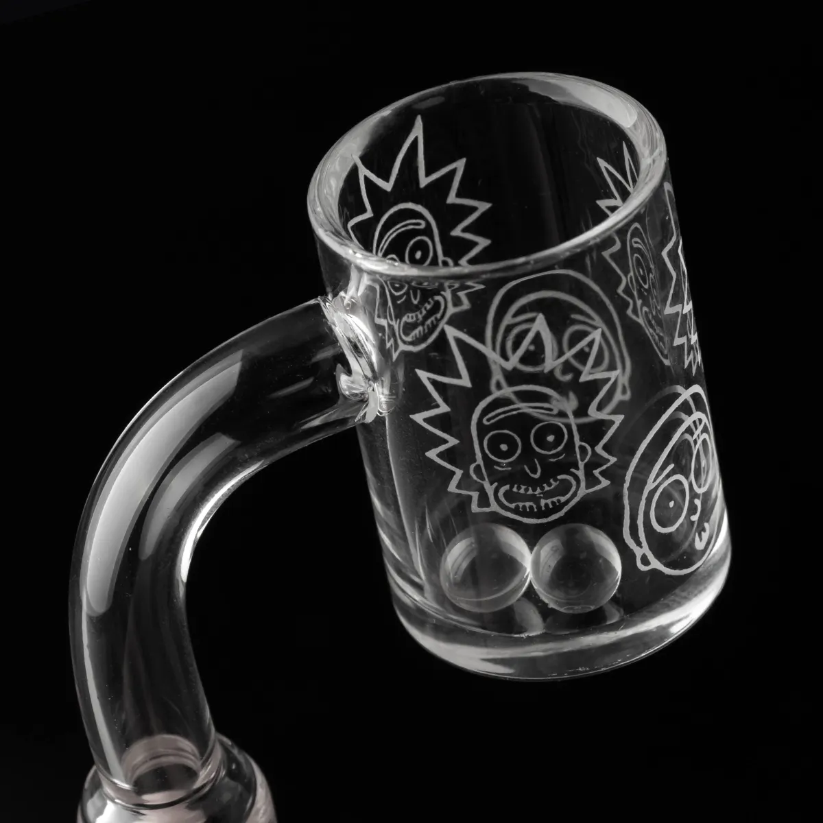 25mm Beveled Edge Quartz Banger With Spinning Carb Half Cap