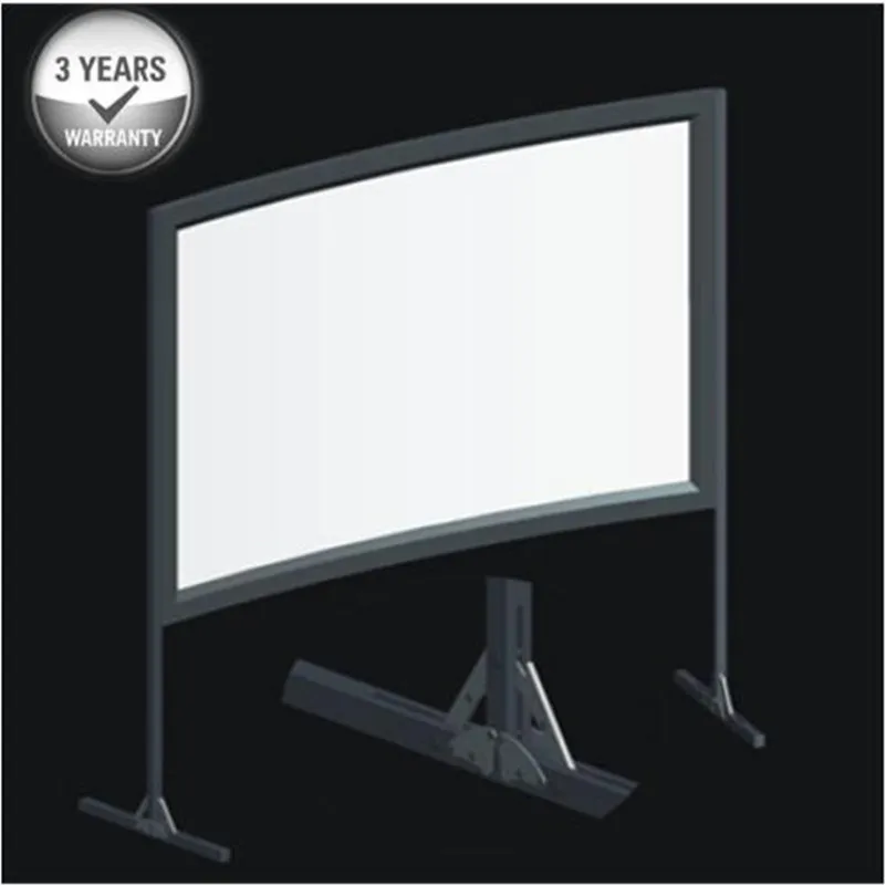 F3WWW-235: 1 Ultrawide Sound White Woven Acoustic Transparent 4K Curved Fixed Frame Home Theatre Projector Projection Screen