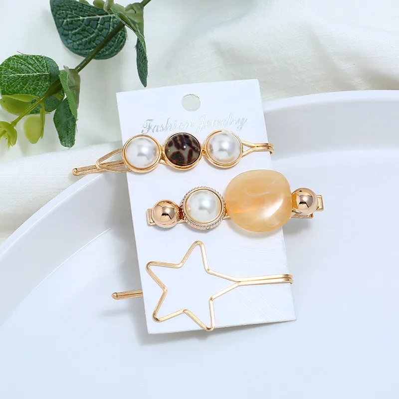 New Pearl Metal Hair Clip Hairband Comb Bobby Pin Barrette Hairpin Headdress Accessories Beauty Styling Tools