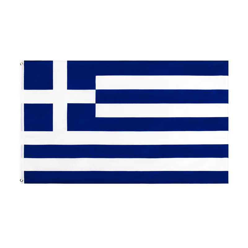 축하 그리스 깃발 배너 3피트 X 5피트 매달려 깃발 폴리 에스테르 그리스 국기 배너 야외 실내 150x90cm