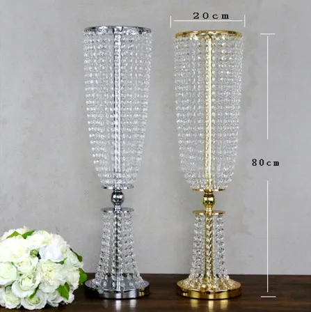 10 pièces 80 cm de haut acrylique cristal mariage route plomb mariage pièce maîtresse événement mariage décoration/événement fête décoration pour table