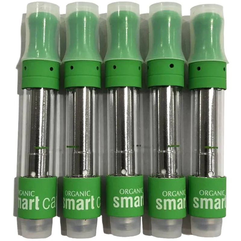 Smart Cart Vape Cartridges 1.0ml Green Cermic Coil Glass Cartridges