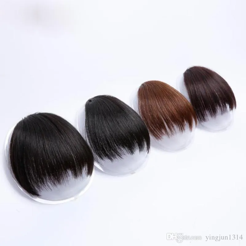 Court Faux Cheveux Frange Résistant À La Chaleur Synthétique Postiches Clip Dans Les Extensions De Cheveux pour Femmes Bangs Coiffures