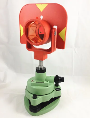 Freeshipping New Single Prism Set System för Total Station Surveying Red Target