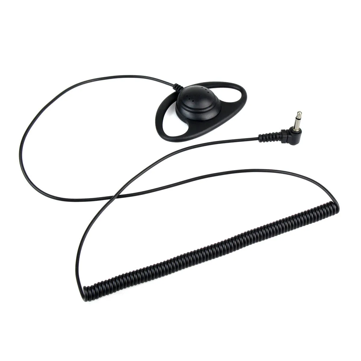 2 pezzi da 3,5 mm Solo ascolto a forma di D Gancio auricolare + jack mono per ICOM Motorola TK