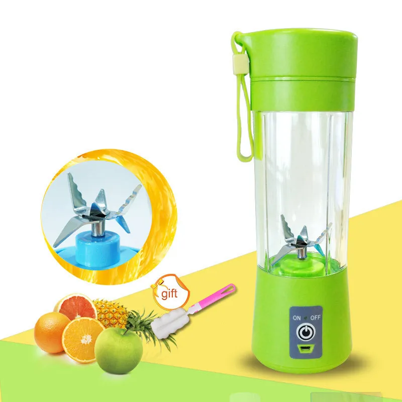 400 ml Draagbare Juice Blender USB Juicer Cup Multifunctionele Fruit Mixer Six Blade Mixing Machine Smoothies Baby Voedsel Dropshipping C19031101