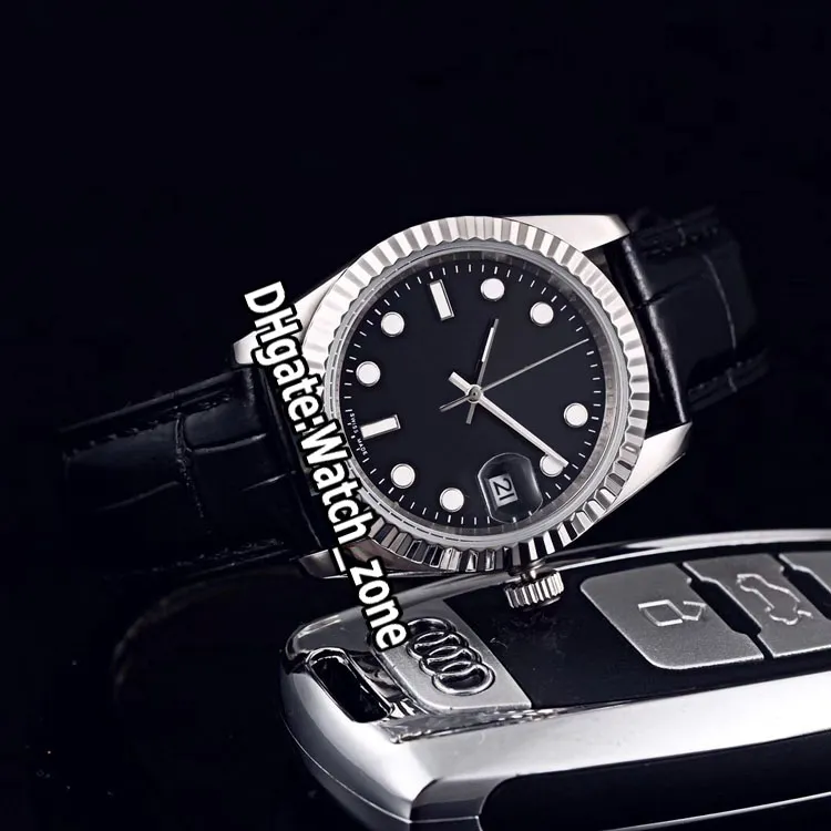 Nouveau 40mm DateJust Sub 126234 Cadran Noir Miyota Automatique Montre Pour Homme Boîtier Cannelé En Acier Bracelet En Cuir Saphir Montres De Luxe Watch_Zone