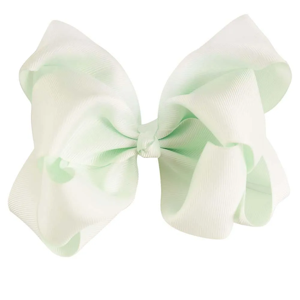 5 Inch Double Stack Hair Bow with Clip For Girl Handmade Boutique Grosgrain Ribbon Bows For Girl