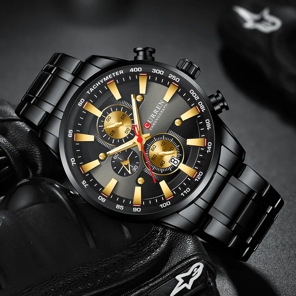 Curren reloj para hombres diseño ejecutivo hotsell exclusivo fechador automático
