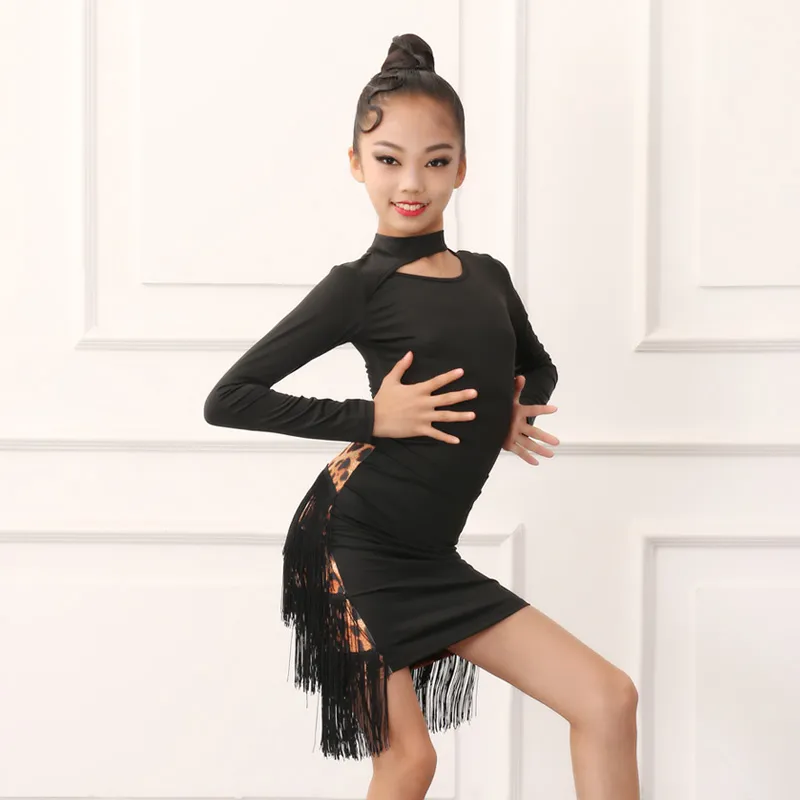 Traje de baile latino de la etapa para niñas Tango Cha Samba Rumba Salsa  Vestidos de