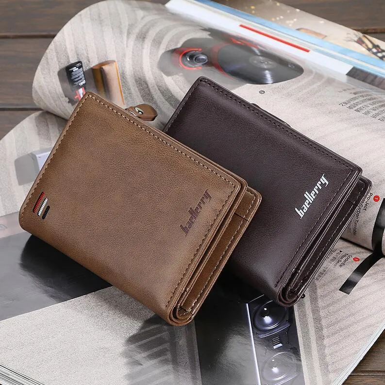 Bolso de mano de f brica al por mayor para hombre billetera corta con cremallera monedero de moda vertical con varias tarjetas billeteras