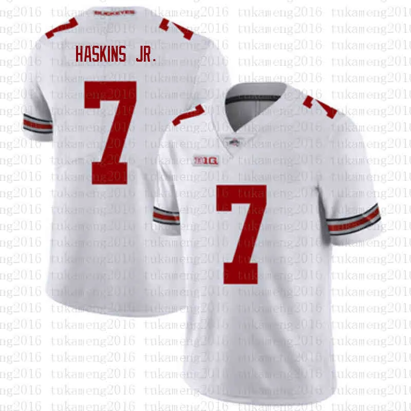 Maillots de football Nick NCAA Ohio State Buckeyes 97 Bosa 7 Dwayne Haskins Jr Maillot de football américain rouge Tom Brady Saquon Barkley XSAFEC