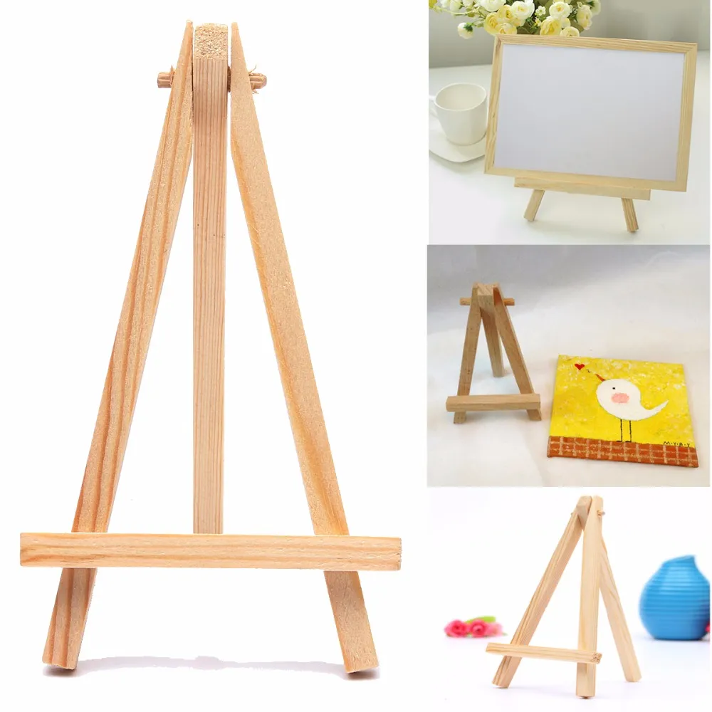 12PCs Kids Mini Trä Easel Art Målning Namn Kortställ Displayhållare Ritning för skolstudent Artist Supplies, (12-Pack)