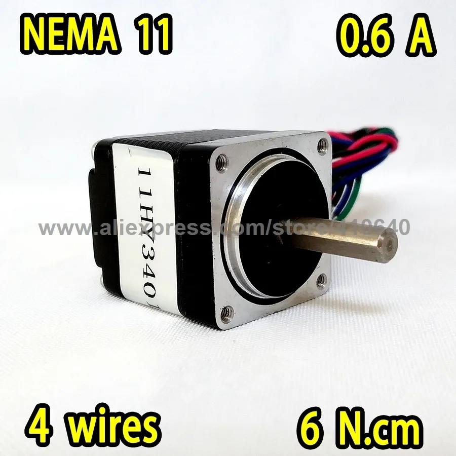 送料無料NEMA 11ステッパーモーターモデル11HY3401 28HS3306A4 0.6A 6 N.cmマウンターやディスペンサーやプリンターに適用