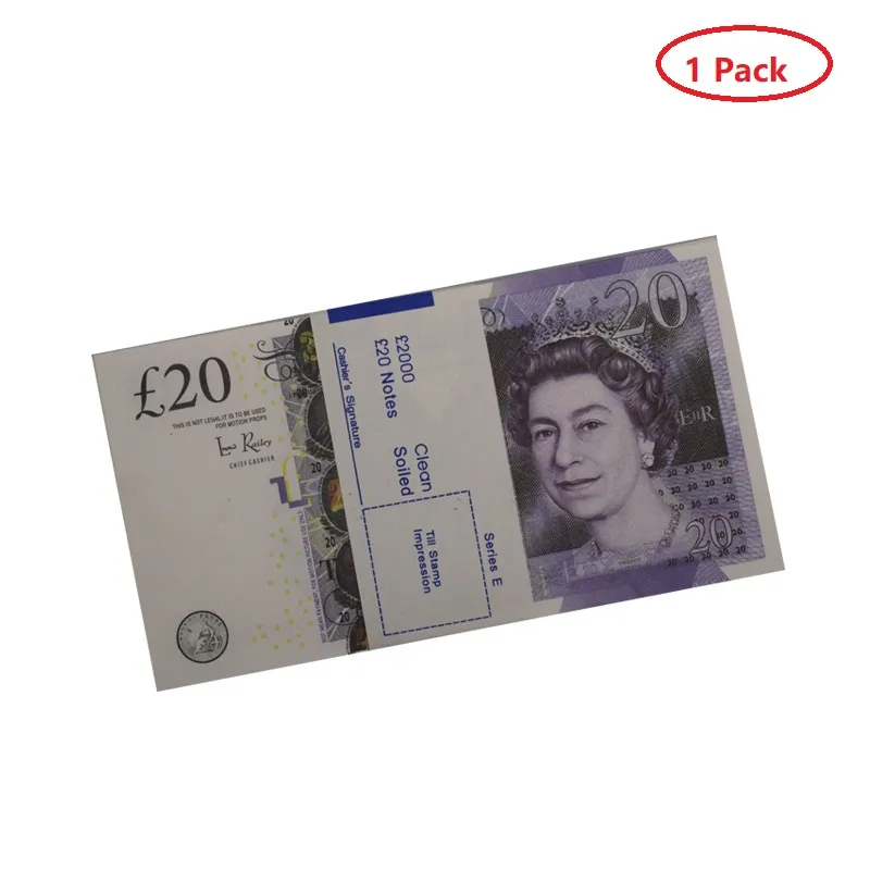 Prop Money Copy Toy Euro Partia Realistyczne fałszywe brytyjskie banknoty papierowe Pieniądze Udawaj dwustronne 248panUw
