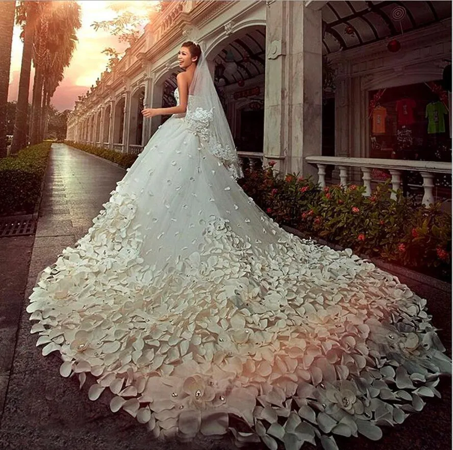 Bling Bling Wedding Dresses With Black Lace Applique Sweetheart