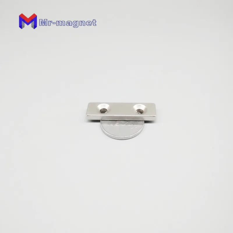 10pcs 40x10x4mm magnet n35 40mmx 10mmx 4mm with countersunk hole strong powerful permanent block rare earth neodymiummagnets 40104mm 5mm