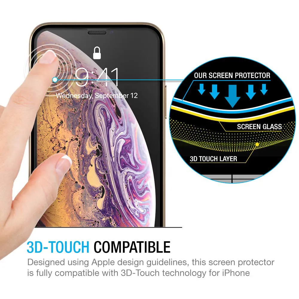  Protector de pantalla para iPhone 14 Pro de vidrio templado,  paquete de 3 transparencias, compatible con funda de dureza 3D Touch 9H,  6.1 pulgadas : Celulares y Accesorios