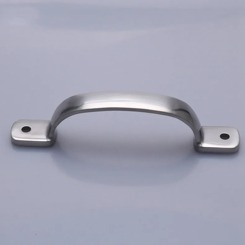 two piece Stainless steel bow door handle industrial cabinet heavy equipment knob chassis cabinet toolbox pull hardware