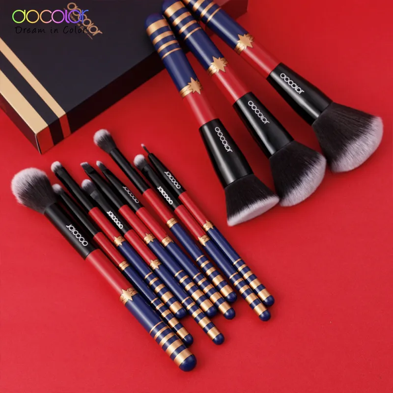 Makeup Brushes Set Docolor Star Professional Premium Synthetic Kabuki Makeup Brush Set Foundation Blending Blush Eyeshadow Brushes