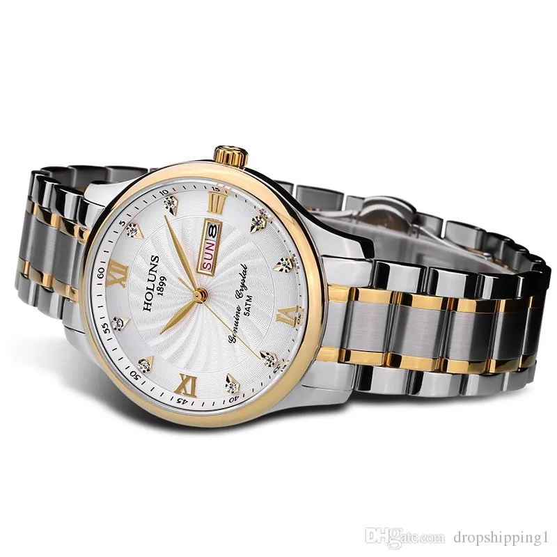 2020 Heren Luxe Horloge Rvs Strap Mode Business Quartz Horloge Heren Sport Alle stalen Waterdichte Heren Populaire horloge