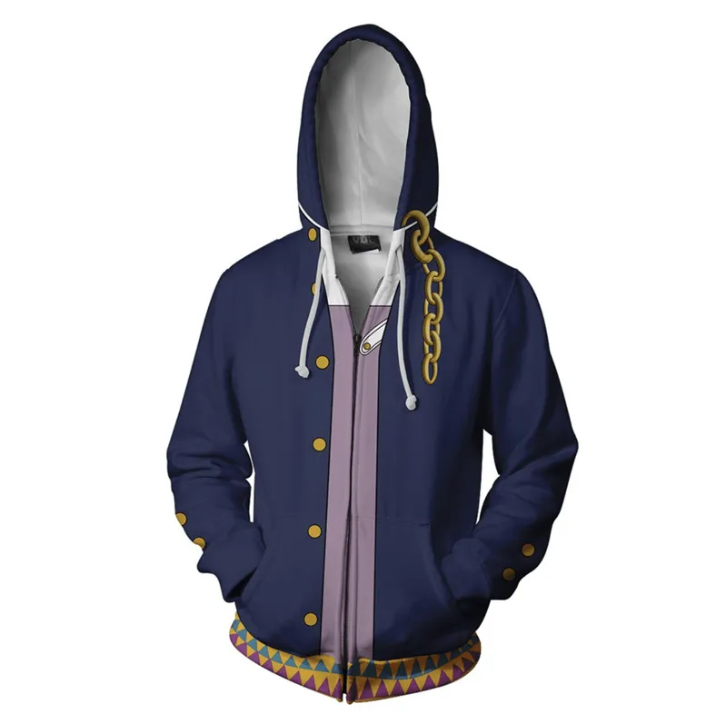 Kujo Jotaro Hoodies Jojo Camisola de Manga Longa Top Pullover