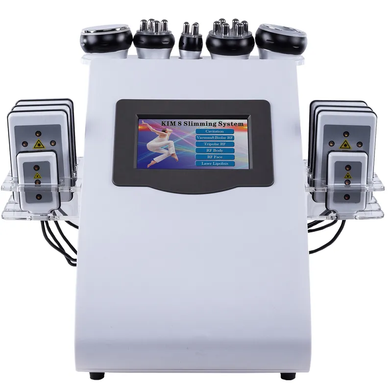6 in 1 ultrasonik kavitasyon lipolaser RF vakum zayıflama makinesi vücut heykel cilt sıkın salon güzellik makinesi