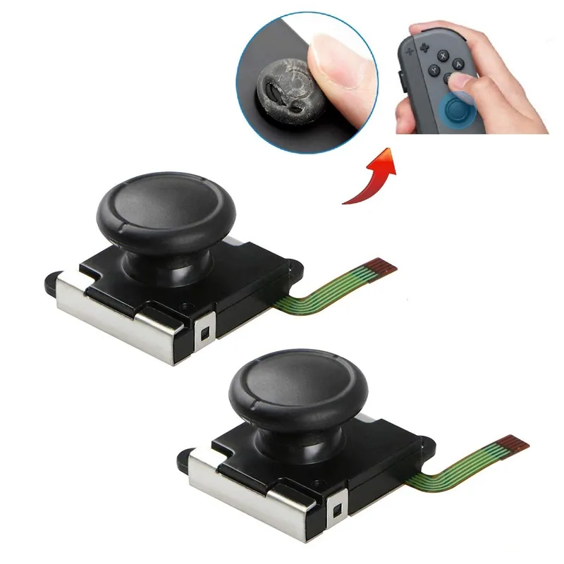 2-Pack 3D joystick analógico Joycon Stick analógico para la alegría Controlador Con interruptor de la palanca de mando del pulgar de reemplazo Reemplazar Stick (2-Pack)
