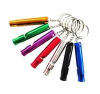 mini colorful whistle metal keyring Camping Hiker Survival W...