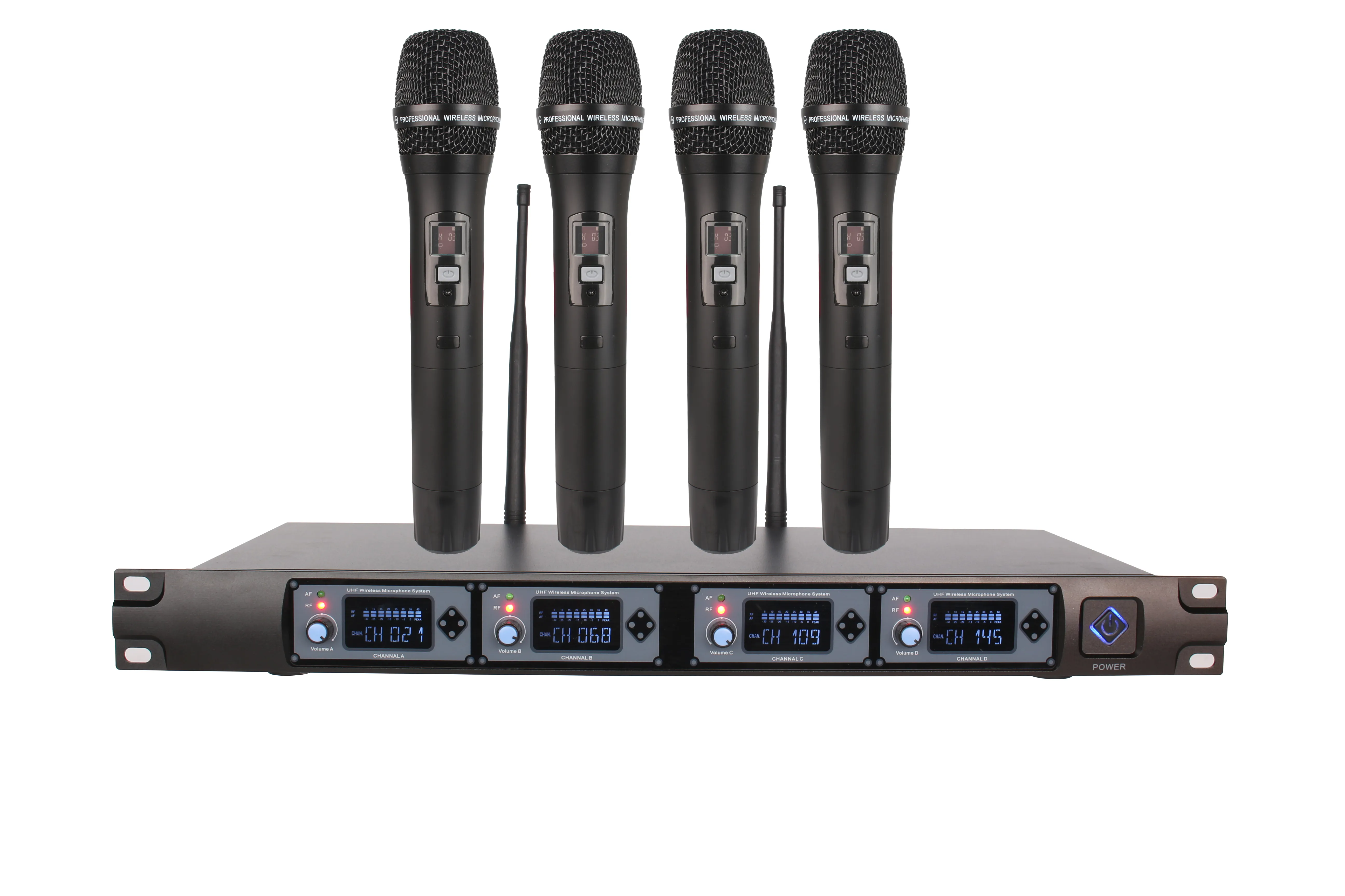 U F4000 Système De Microphone Sans Fil UHF Professionnel À Quatre