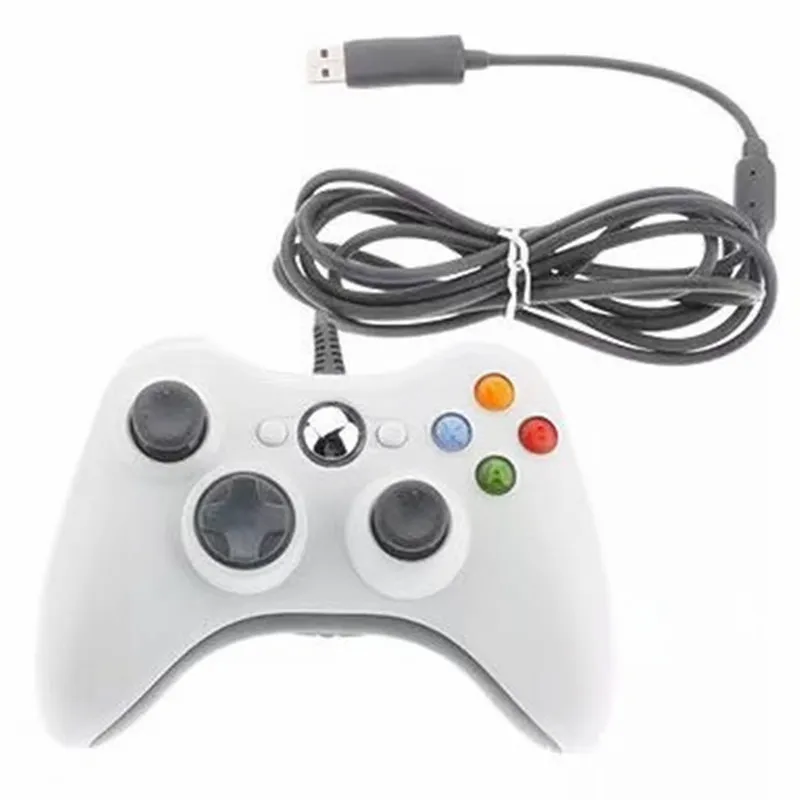 Hot Selling Game Controller för Xbox 360 Gamepad Black USB Wire PC för Xbox 360 Joypad Joystick Tillbehör för bärbar dator PC DHL