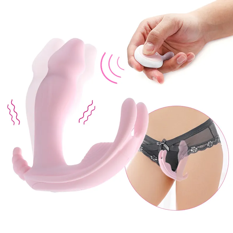USB-laddning fjärrkontroll bärbar fjäril vibrator prostata massager sex leksak kvinnlig g spot vibro trosor sexuella leksaker x290 Y19061202